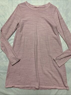 CP Shades Lilac 100% Cotton Long Sleeve Tunic Top Size Small